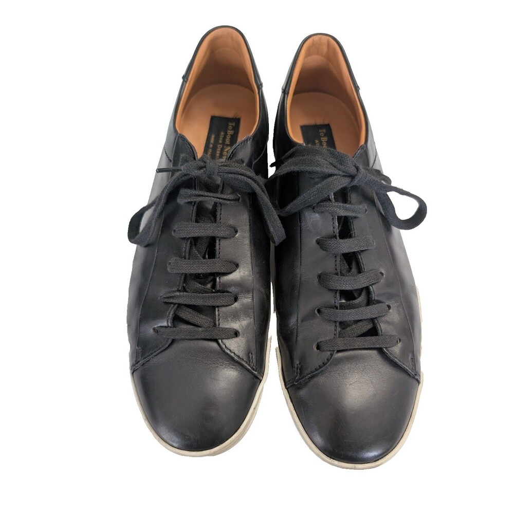To Boot New York Adam Derrick Black Leather Sneakers Men's [Size] Good Condition